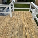 Wood deck paint removal after