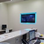 Recessed TV with light