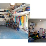Right side of garage before an after