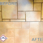 Before and After Shots of Shower wall