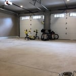 The original garage floor before work began