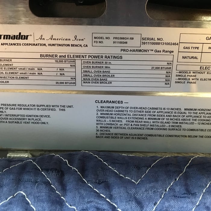 Thermador range