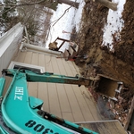 digging up and replacing sewer