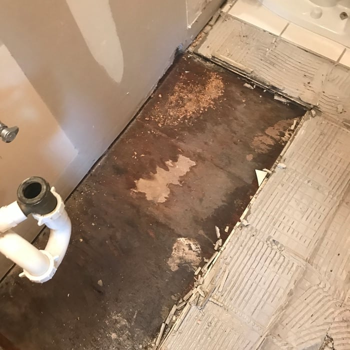 Water Damage In Bathroom