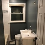 New paint, vanity, and toilet
