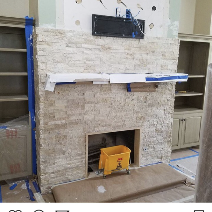 Stone fire place