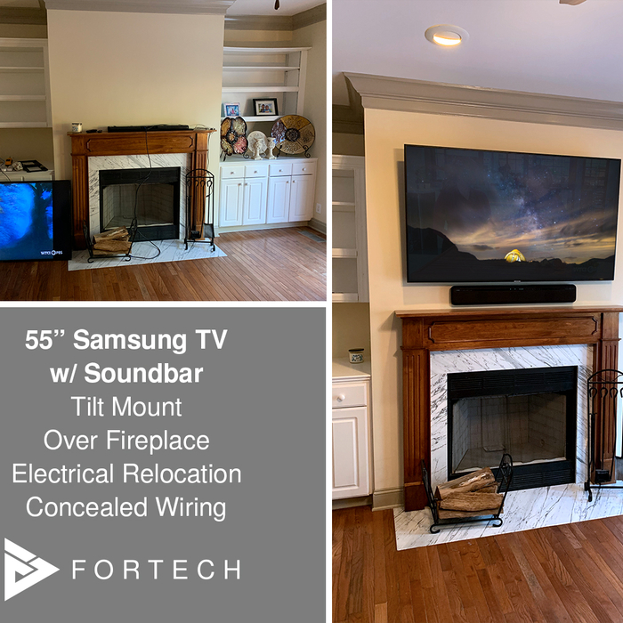 TV over fireplace