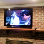 Flat Panel Install over brick fireplace