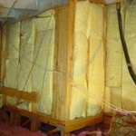 exposed attic wall in attic