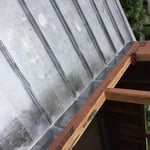 Lead coated copper standing seam roof
