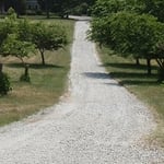 After spreading gravel