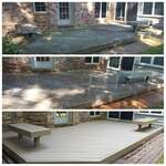 Deck power washed and painted