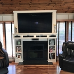bookcase mantle
