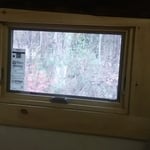 Interior of the window and trim.