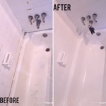 Worn out tub & tiles brought back to life!