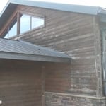 Discolored and faded due to weather and sun