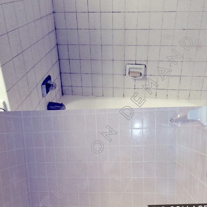 ReGrout tile walls job