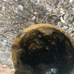 Inside of a clogged bathroom sink drain