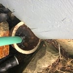 Clogged gutter drain