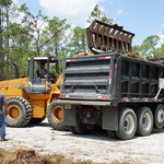 Debris haul-away.