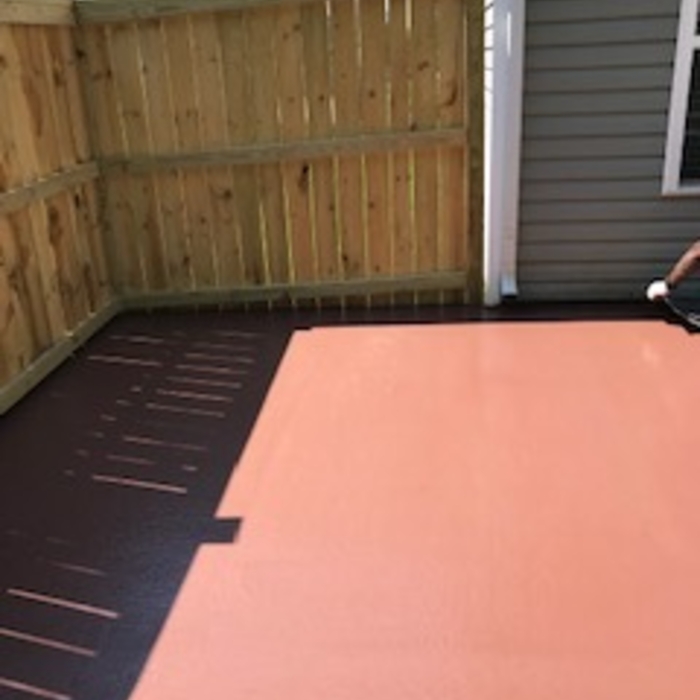 Brick red color w/ orchard stone stamp