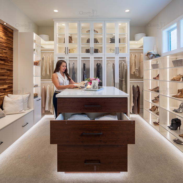 Custom Walk In Closet Luxury Built In Hybrid
