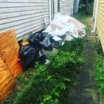 Before Photo of Shotgun side yard cleanup