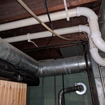 Flue and Combustion air with room supply duct