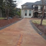 Acid stain driveway