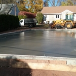 Garage floor pour last summer h