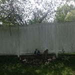 Before vinyl fence