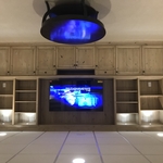 Basement entertainment center