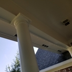 Front covered porch exterior cleaning