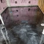 Epoxy concrete coating.