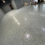 Epoxy concrete coating.