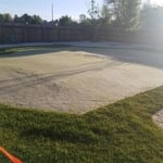 Golf course green prep