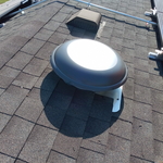 Attic fan installed