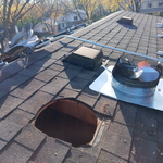 Attic fan removed