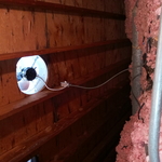 Attic fan switch installed
