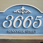 Wooden Address Sign - Detail