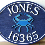 Wooden Address Sign - Detail