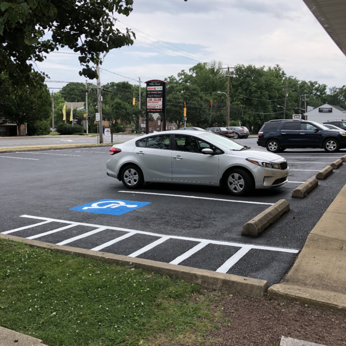 Commercial Parking lot sealed