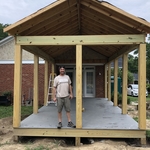 John's new porch in progress