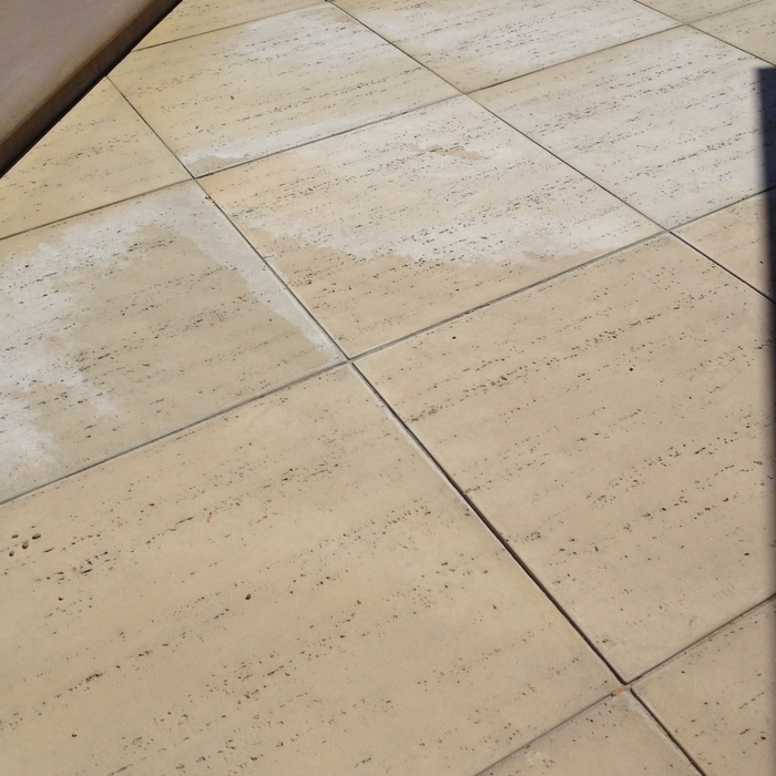Travertine patio