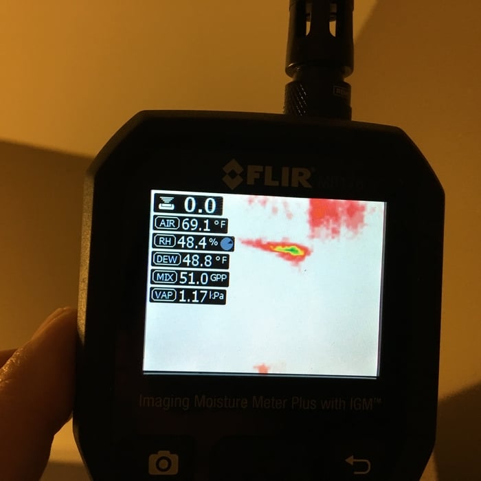 IR moisture mapping of water loss