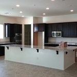 new construction , after flooring & counter to