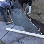 During pour