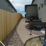 Retaining wall,walk way