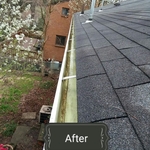 Gutters after the cleaning