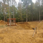 Pond ready for seed and straw